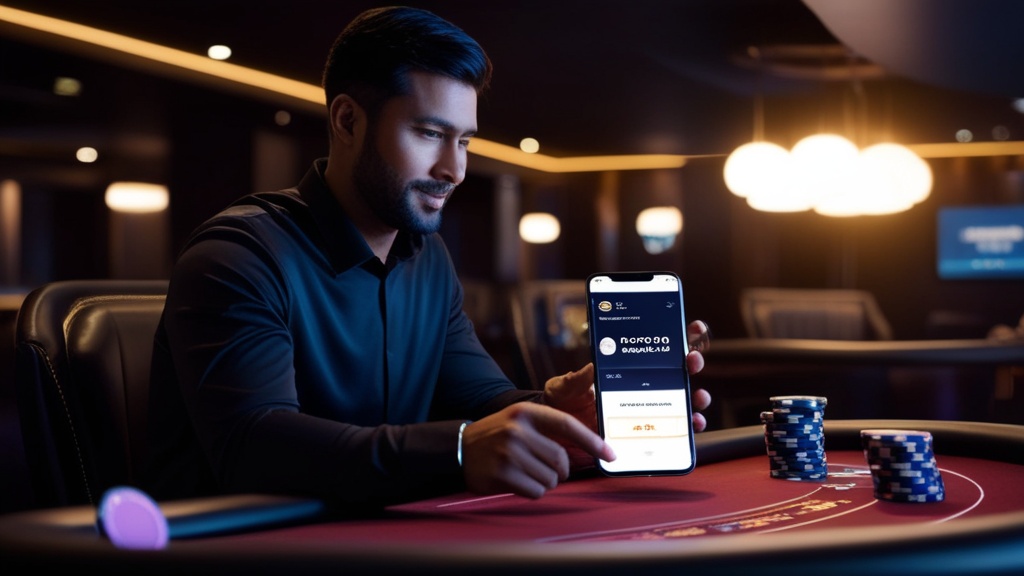 Bestandskunde prüft personalisiertes Bonusangebot im Casino