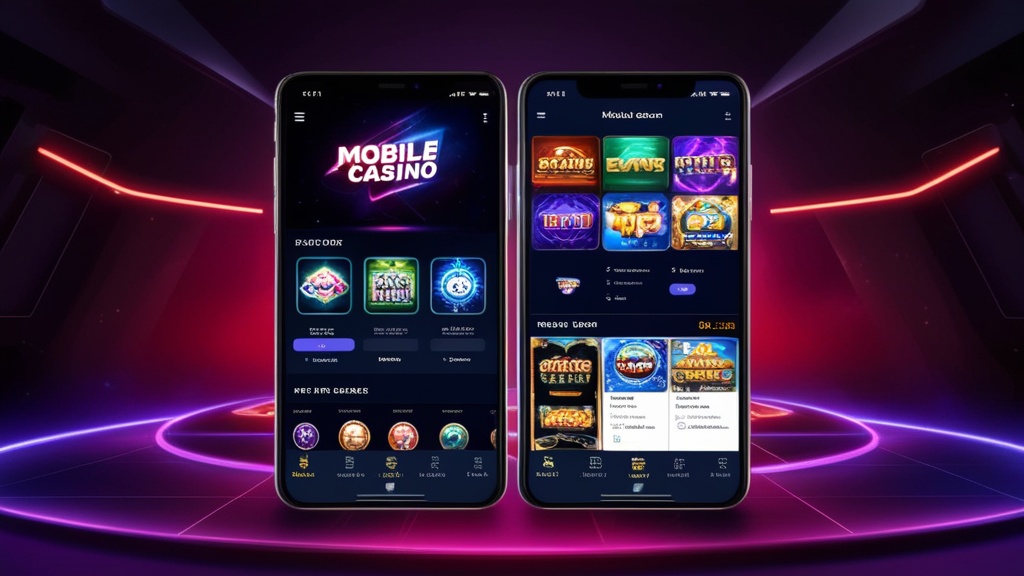Mobile Casino-Oberfläche mit klaren Menüs und schnellen Funktionen auf dem Smartphone