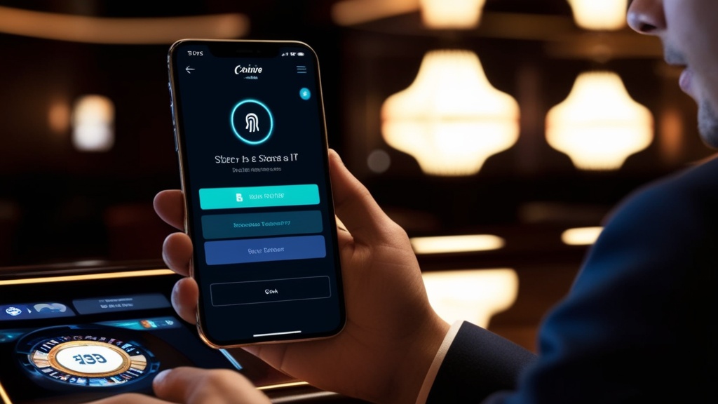 Login-Bildschirm auf dem Handy mit Sicherheitsabfragen für die Nvvcasino Casino App